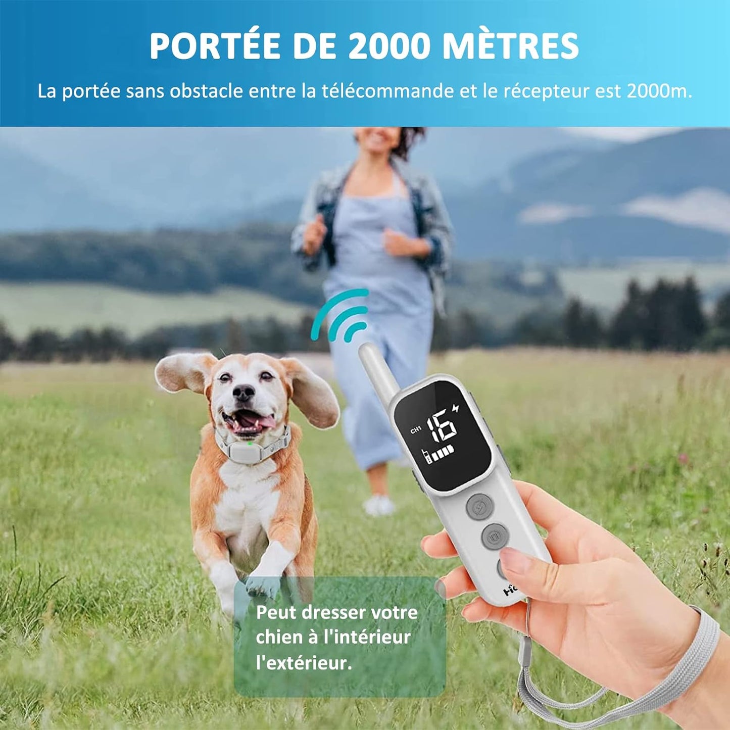 Training Collar--Shock Collar--2000 Meter Range-HC92
