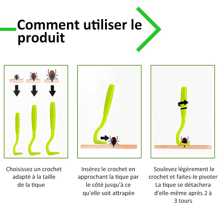 3 Pièces Pince à Tiques,Tire Tique,Crochet à Tiques,Pièges à Tiques,Anti-Tique,Accessoires Anti Tiques,pour Chiens,Chats et Autres Animaux