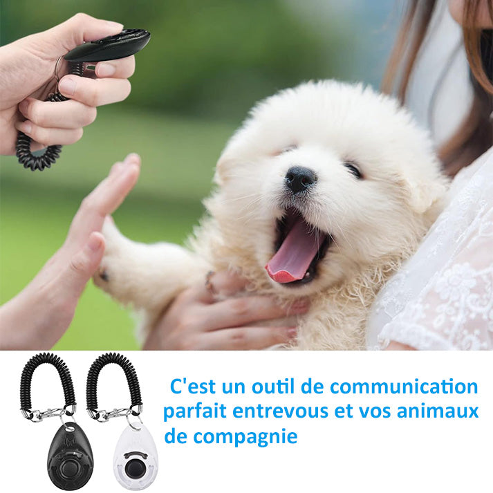 Clickers pour Chien, Clickers de Chien avec Dragonne élastique & Grand Bouton, Clicker Training, Professionnel Clicker Chien Dressage pour Chien, Chat, Cheval