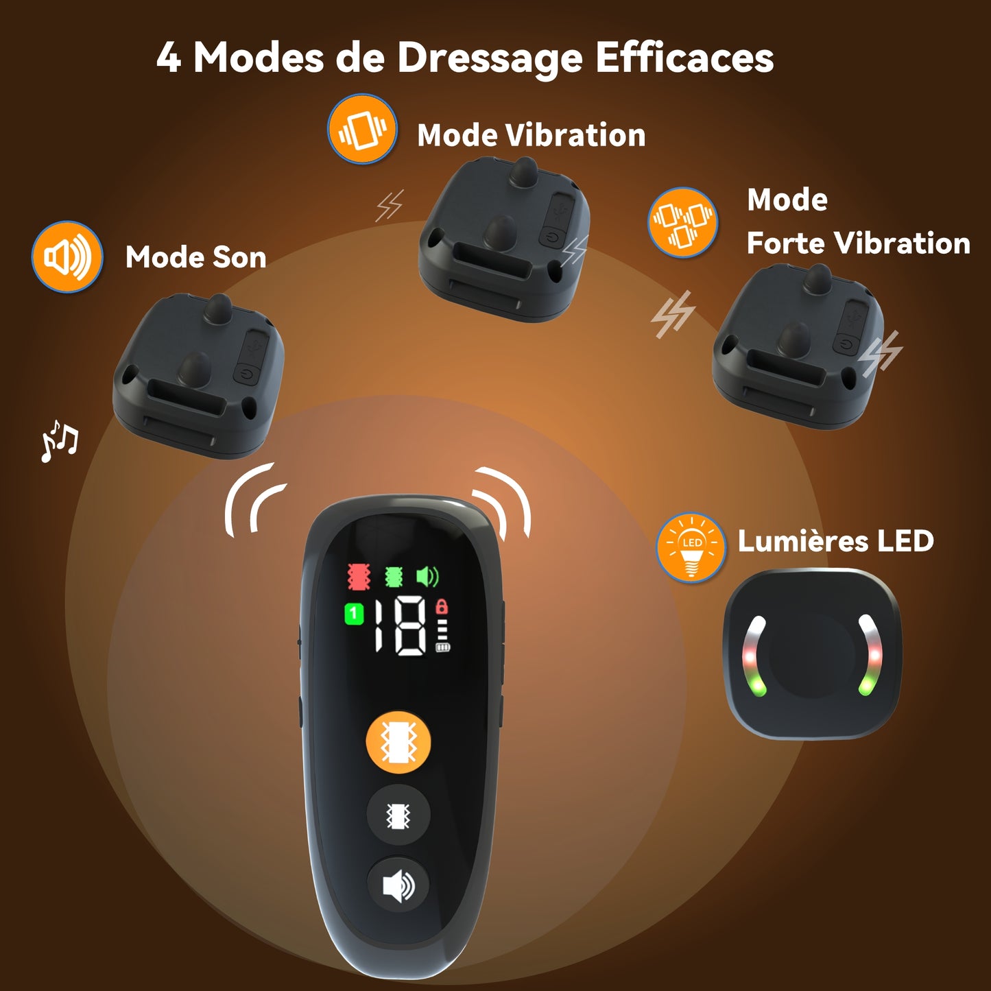 Training Collar--Vibrating Collar--2000 Meter Range-BD16T