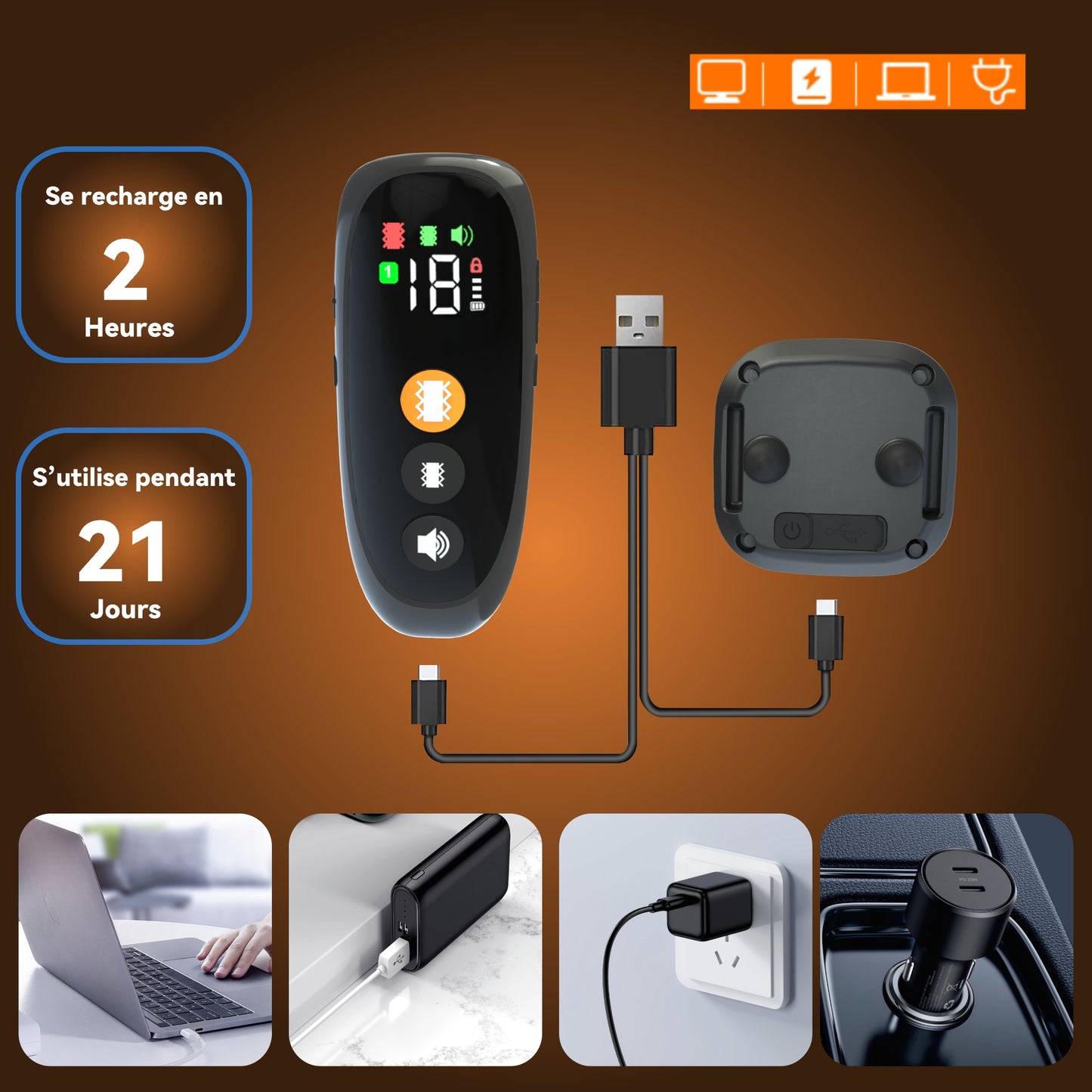 Training Collar--Vibrating Collar--2000 Meter Range-BD16T