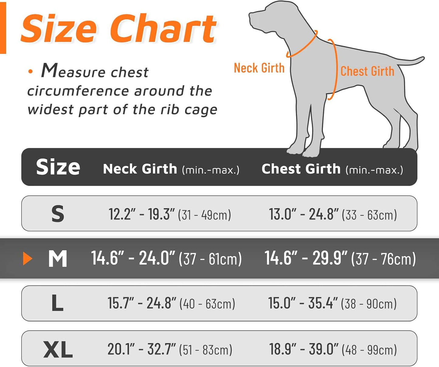 Harnais Chien, Harnais Anti Traction Réfléchissant pour Petit Chien Réglable, Facile à Mettre, Arnet pour Chien pour Randonnée Trajet Respirant Solide, avec Poignée Contrôle, Orange, M