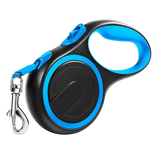 Laisse Chien, Enrouleur, Extensible, Rétractable, Laisse Flexible de Dressage et de Promenade, pour Petits, Moyens et Grands Chiens (Bleu, 8 Mètres)