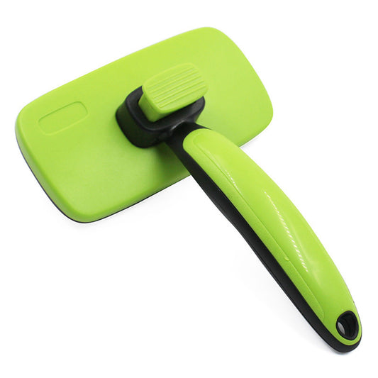 Brosse Chien Poil Long Court, Grande Brosse Chat, Enlèvement des Poils en Un Clic, Brosse pour Chien Élimine Jusqu'à 95% des Poils Morts Et des Peluches, pour Le Toilettage, Vert