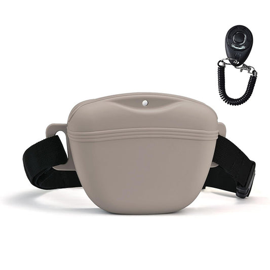 Pochette de dressage pour animaux de compagnie avec fermeture magnétique clicker 2.0 améliorée, ceinture en silicone de 1,66 tasse pour friandises pour chien, parfaite pour l'exercice et la