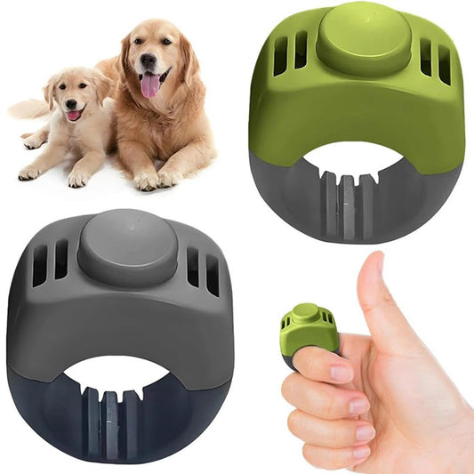 Lot de 2 clickers pour Chien (19 mm/21 mm) en Vert Herbe et Gris – Accessoire de Dressage Pratique pour Chien comme clicker Anneau pour Chien pour l'entraînement des Chiens