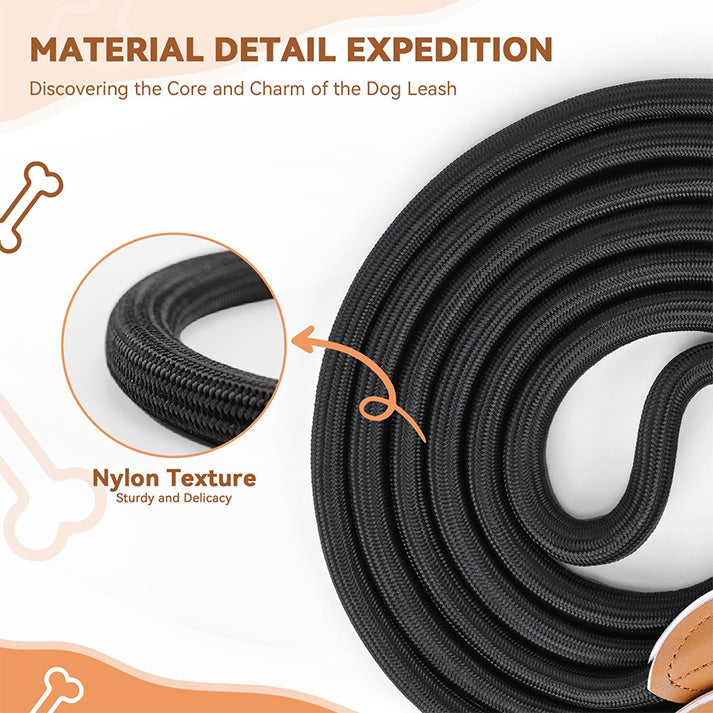 Laisse Réglable 3 m, Laisse Multifonctionnelle 3 Points Robuste pour 2 Chien, Longe pour Chien de Petite à Grande Taille pour Promenade, Dressage, Entraînement