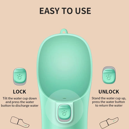 Bouteille d'eau Portable pour Chien,550ml Bouteille d'eau de Voyage antibactérienne de qualité Alimentaire pour Chien et Chat, Eau Potable pour Animal de Compagnie en Plein Air