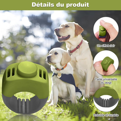 Lot de 2 clickers pour Chien (19 mm/21 mm) en Vert Herbe et Gris – Accessoire de Dressage Pratique pour Chien comme clicker Anneau pour Chien pour l'entraînement des Chiens