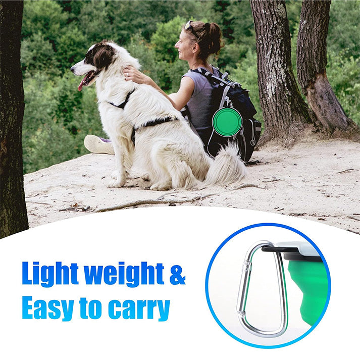 Gamelles Pliables avec Couvercle Chiennes Bols d'Eau pour Chien Voyage Bols pour Chat et Chiens Hauteur du Bols Peut Ajustée Léger Protable pour Marche Randonnée Camping(Grand,1000ml)