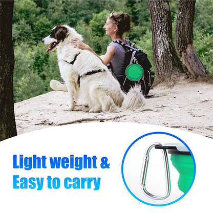 Gamelles Pliables avec Couvercle Chiennes Bols d'Eau pour Chien Voyage Bols pour Chat et Chiens Hauteur du Bols Peut Ajustée Léger Protable pour Marche Randonnée Camping(Grand,1000ml)