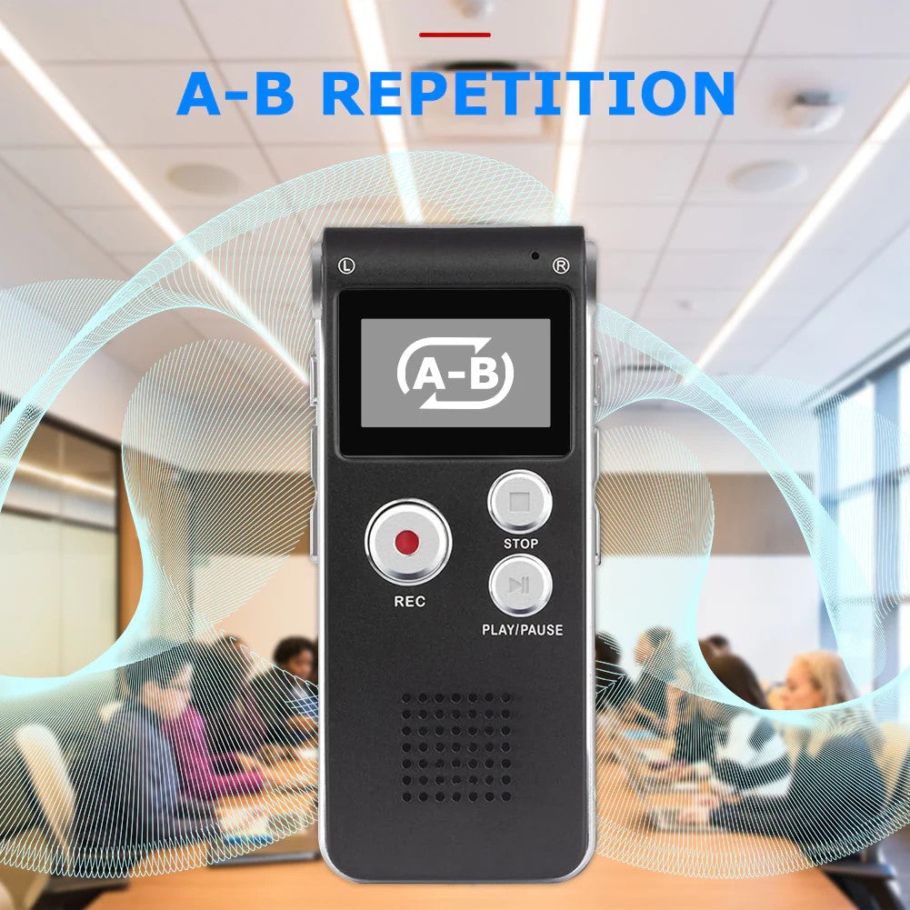 Vankii Digital Voice Activated Recorder Mini Audio Recorder with Lavalier Microphone USB Rechargeable HD Sound Portable Recording Device