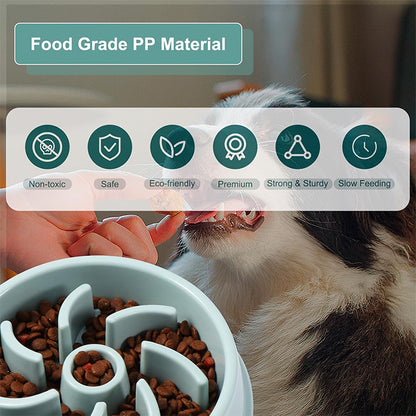 Gamelle Anti Glouton Chien Chat d'alimentation Lente Favorise Alimentation Saine et Digestion Lente, Gamelle pour Chien Anti Glouton pour Petits/Moyens/Grands Animaux de Compagnie