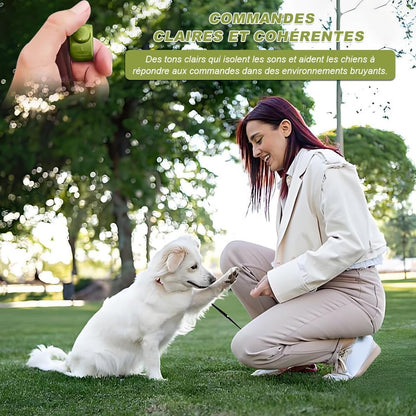 Lot de 2 clickers pour Chien (19 mm/21 mm) en Vert Herbe et Gris – Accessoire de Dressage Pratique pour Chien comme clicker Anneau pour Chien pour l'entraînement des Chiens