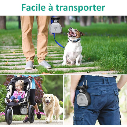 Pet Pooper Scooper, Portable Poop Scoop pour Chien Chat avec Distributeur de Sac, Portable Outil De Nettoyage de Pelles pour Animaux pour Maison ou Extérieur (6 Rouleau de Sacs à Déchets Inclus)