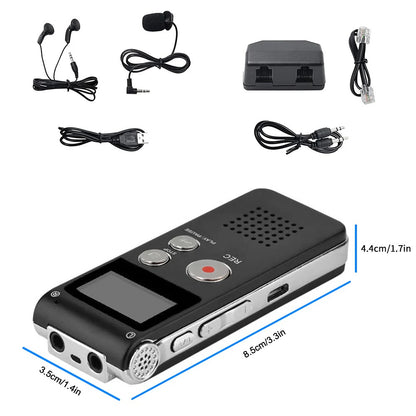 Vankii Digital Voice Activated Recorder Mini Audio Recorder with Lavalier Microphone USB Rechargeable HD Sound Portable Recording Device