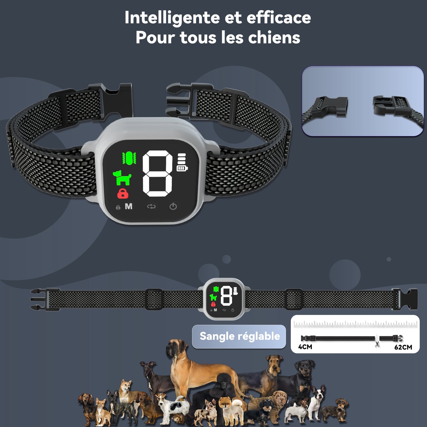 Automatic Anti Bark Dog Collar, Shock Collar-MD23T