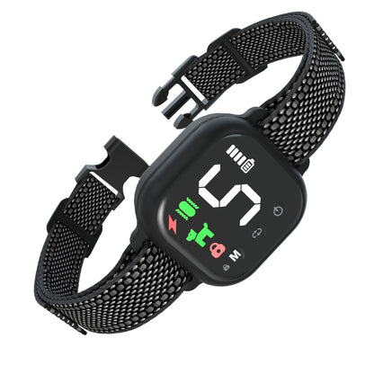 Collier Anti Aboiement Chien Automatique,Collier Choc,Noir-MD23T-B