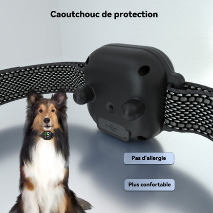Collier Anti Aboiement Chien Automatique,Collier Choc,Noir-MD23T-B