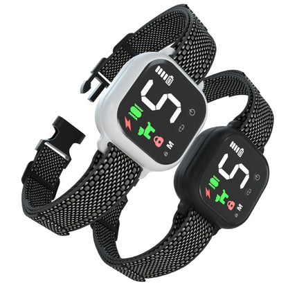 Collier Anti Aboiement Chien Automatique,Collier Choc,Lot de 2