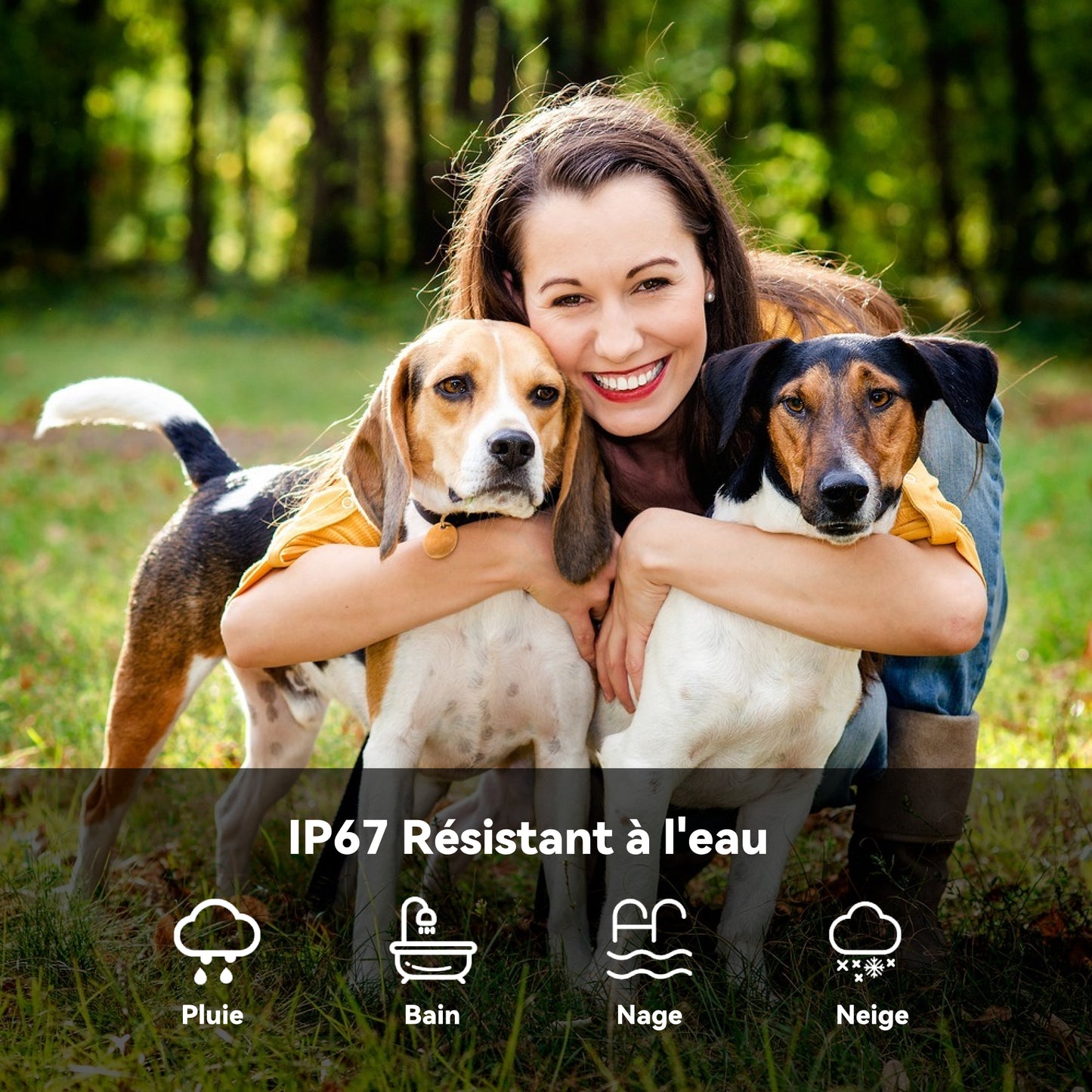 Collier Anti Aboiement Chien Automatique,Collier Choc,Lot de 2