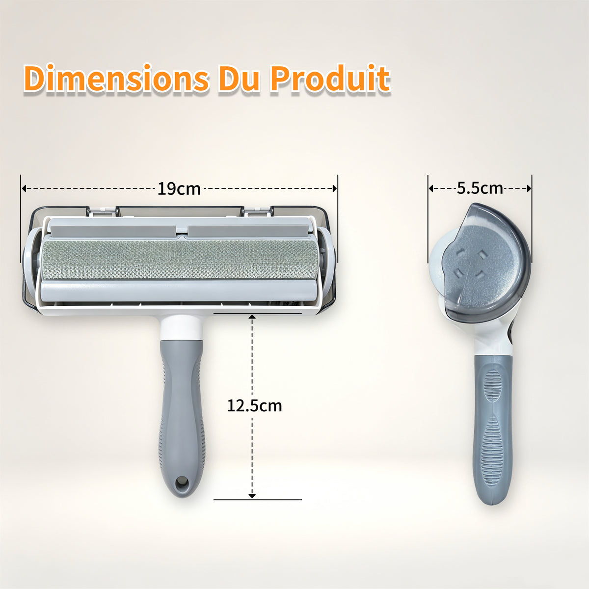 Brosse Anti Poils Animaux pour Chat Chien, Brosse de Nettoyage Magique Réutilisable pour Eliminer les Poils D'animaux sur les Canapés,Tapis,Literie,Vêtements