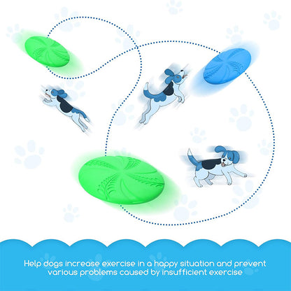 Frisbees pour Chien, 2 PCS Disque Chien, Jouet Interactif Frisbee, Disque Volant en Caoutchouc pour Jeux Sport Exercice Activité et Jeu en Plein, D20cm pour Grand Et Moyens Chiens
