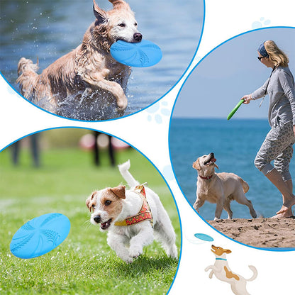 Frisbees pour Chien, 2 PCS Disque Chien, Jouet Interactif Frisbee, Disque Volant en Caoutchouc pour Jeux Sport Exercice Activité et Jeu en Plein, D20cm pour Grand Et Moyens Chiens