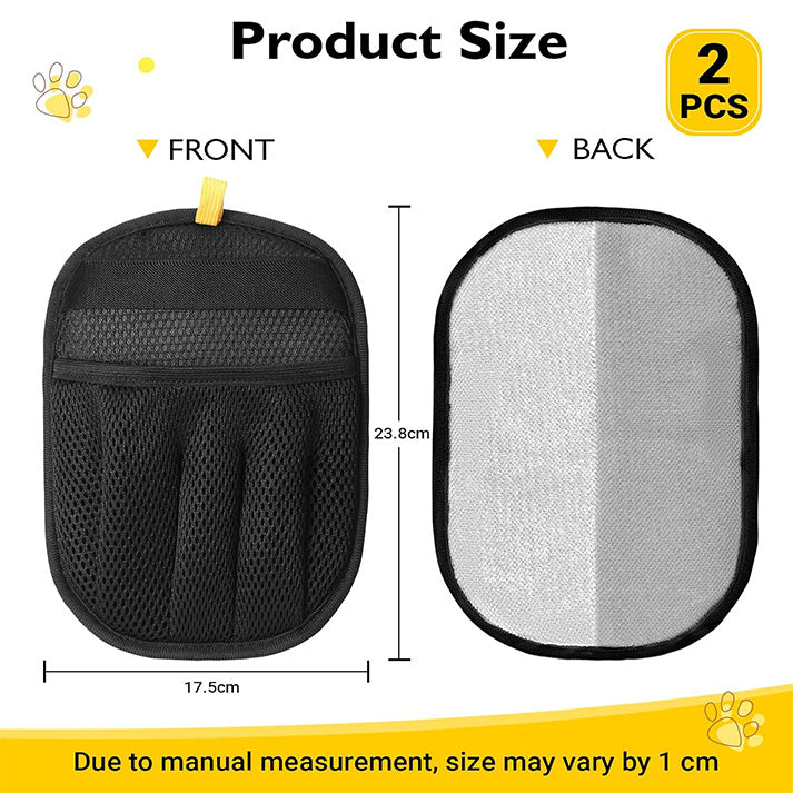 Gant Anti Poils Animaux - Gant Poils Animaux Réutilisable Électrostatique, Gant à Cinq Doigts, Gants de Toilettage Double Face Lavables pour Vêtements, Lit, Canapé, Tapis - 2 Pièces