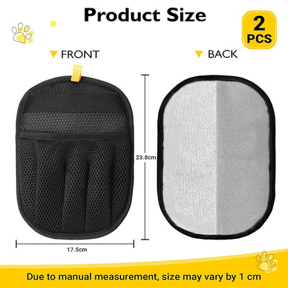 Gant Anti Poils Animaux - Gant Poils Animaux Réutilisable Électrostatique, Gant à Cinq Doigts, Gants de Toilettage Double Face Lavables pour Vêtements, Lit, Canapé, Tapis - 2 Pièces
