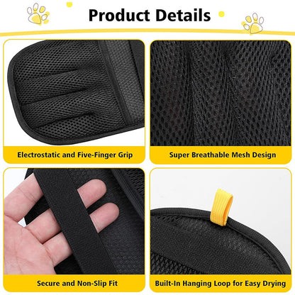 Gant Anti Poils Animaux - Gant Poils Animaux Réutilisable Électrostatique, Gant à Cinq Doigts, Gants de Toilettage Double Face Lavables pour Vêtements, Lit, Canapé, Tapis - 2 Pièces