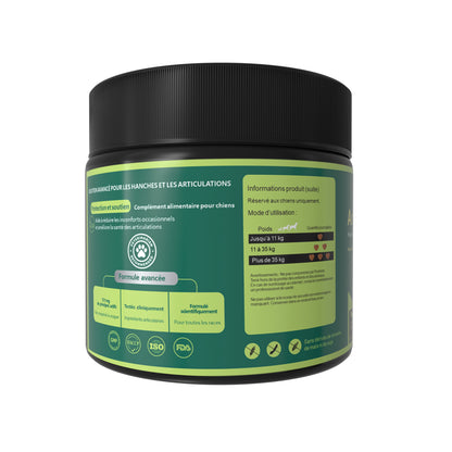 Complément Alimentaire Articulation pour Chien, Anti-Arthrose,Soutien Articulaire Premium | Glucosamine, Chondroïtine, MSM, Moules vertes, Acide Hyaluronique | 120 Bouchées Molles