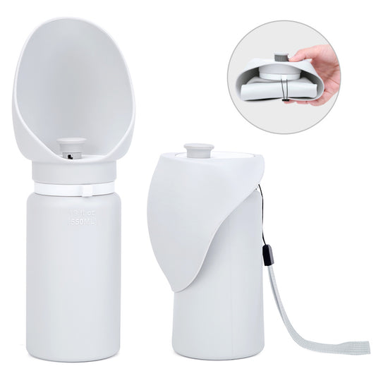 Bouteille d'eau pour Chien 550ml,Gourde pour Chien avec Bol Intégré,Distributeur d'eau Portable de Qualité Alimentaire pour Chien et Chat, Gourde pour Animaux de Compagnie en Plein Air