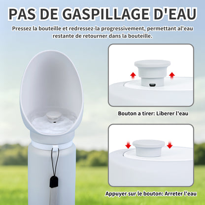 Bouteille d'eau pour Chien 550ml,Gourde pour Chien avec Bol Intégré,Distributeur d'eau Portable de Qualité Alimentaire pour Chien et Chat, Gourde pour Animaux de Compagnie en Plein Air