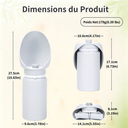 Bouteille d'eau pour Chien 550ml,Gourde pour Chien avec Bol Intégré,Distributeur d'eau Portable de Qualité Alimentaire pour Chien et Chat, Gourde pour Animaux de Compagnie en Plein Air