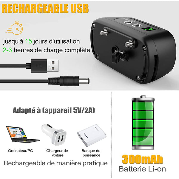 Collier Anti Aboiement, Module de Détection Intelligente d’Aboiement Collier pour Petits, Moyens et Grands Chiens(PB22)