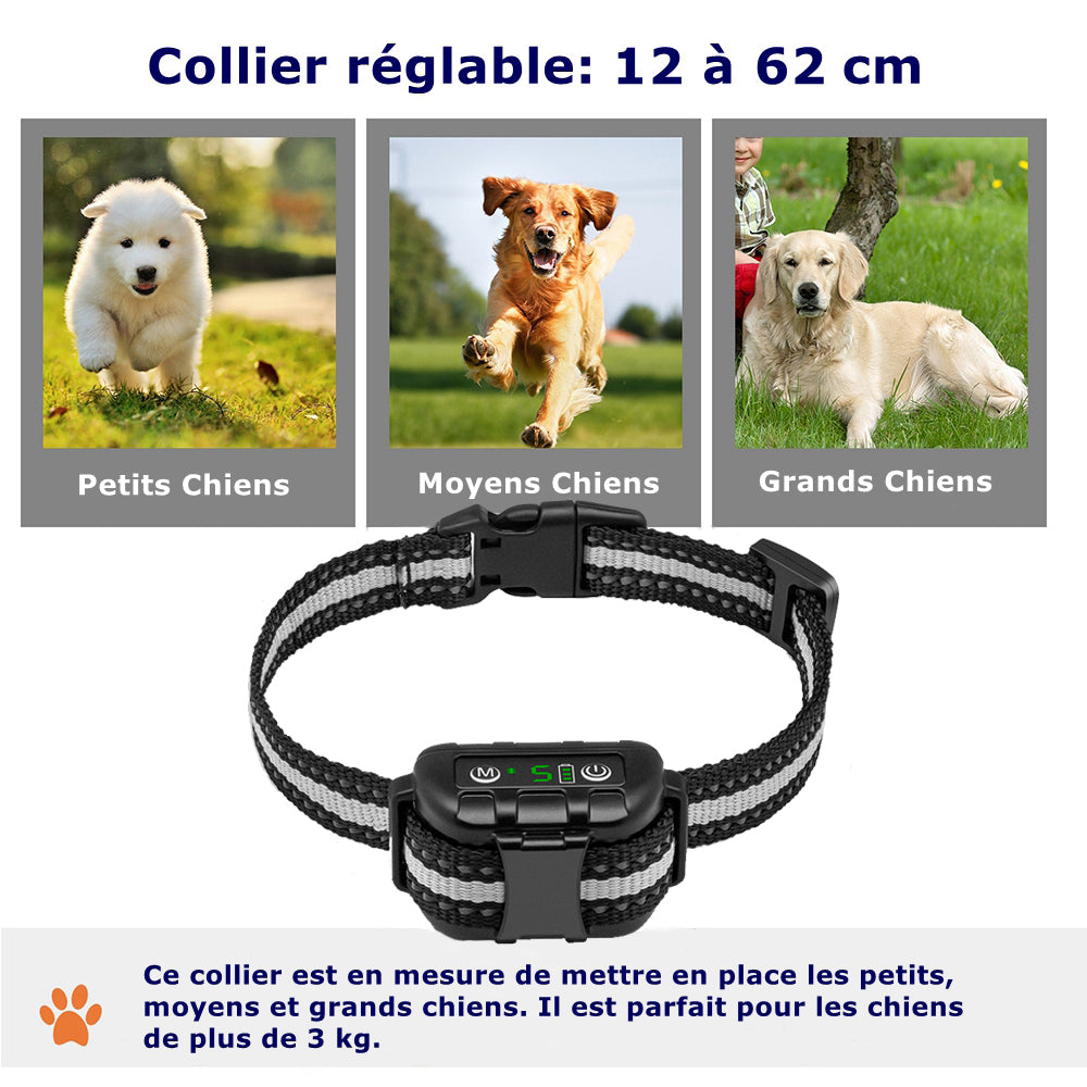 Collier Anti Aboiement Chien Automatique,Collier Choc-GNABT009